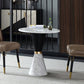 Metal Traditional Luxury Round Table Marble Top Indoor Table with Pedestal Clearhalo ' dining_table' 'Dining Tables & Seating' 'Dining Tables' 'furn' 'furn_dining_table' 'Furniture' 'furniture_dining_table' 'Kitchen & Dining Furniture' 'kitchen&dining_furn' 'kitchen' 'kitchen_dining_table' 4092066