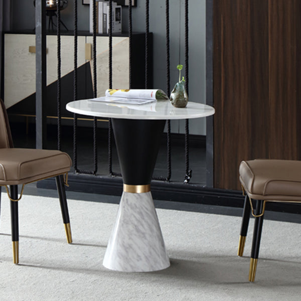 Metal Traditional Luxury Round Table Marble Top Indoor Table with Pedestal Clearhalo ' dining_table' 'Dining Tables & Seating' 'Dining Tables' 'furn' 'furn_dining_table' 'Furniture' 'furniture_dining_table' 'Kitchen & Dining Furniture' 'kitchen&dining_furn' 'kitchen' 'kitchen_dining_table' 4092066