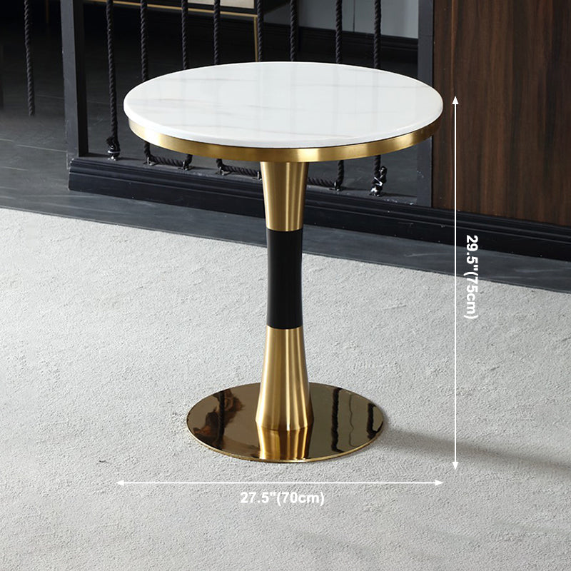 Metal Traditional Luxury Round Table Marble Top Indoor Table with Pedestal Clearhalo ' dining_table' 'Dining Tables & Seating' 'Dining Tables' 'furn' 'furn_dining_table' 'Furniture' 'furniture_dining_table' 'Kitchen & Dining Furniture' 'kitchen&dining_furn' 'kitchen' 'kitchen_dining_table' 4092074