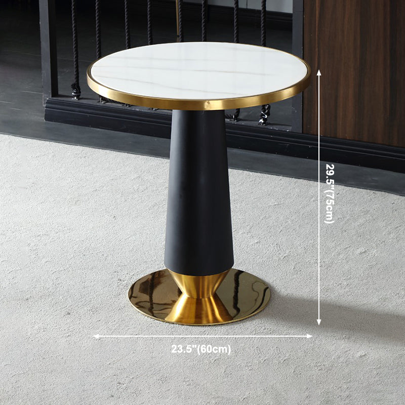 Metal Traditional Luxury Round Table Marble Top Indoor Table with Pedestal Clearhalo ' dining_table' 'Dining Tables & Seating' 'Dining Tables' 'furn' 'furn_dining_table' 'Furniture' 'furniture_dining_table' 'Kitchen & Dining Furniture' 'kitchen&dining_furn' 'kitchen' 'kitchen_dining_table' 4092076
