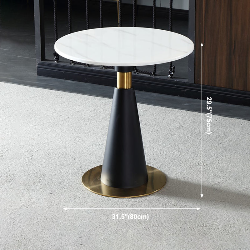 Metal Traditional Luxury Round Table Marble Top Indoor Table with Pedestal Clearhalo ' dining_table' 'Dining Tables & Seating' 'Dining Tables' 'furn' 'furn_dining_table' 'Furniture' 'furniture_dining_table' 'Kitchen & Dining Furniture' 'kitchen&dining_furn' 'kitchen' 'kitchen_dining_table' 4092084