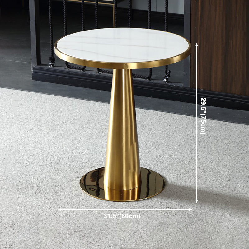 Metal Traditional Luxury Round Table Marble Top Indoor Table with Pedestal Clearhalo ' dining_table' 'Dining Tables & Seating' 'Dining Tables' 'furn' 'furn_dining_table' 'Furniture' 'furniture_dining_table' 'Kitchen & Dining Furniture' 'kitchen&dining_furn' 'kitchen' 'kitchen_dining_table' 4092087