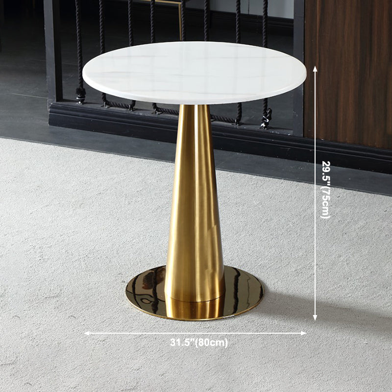 Metal Traditional Luxury Round Table Marble Top Indoor Table with Pedestal Clearhalo ' dining_table' 'Dining Tables & Seating' 'Dining Tables' 'furn' 'furn_dining_table' 'Furniture' 'furniture_dining_table' 'Kitchen & Dining Furniture' 'kitchen&dining_furn' 'kitchen' 'kitchen_dining_table' 4092090