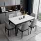Sintered Stone Two-Color Dining Table Mid-Century 4 Legs Table for Dining Room Clearhalo ' dining_table' 'Dining Tables & Seating' 'Dining Tables' 'furn' 'furn_dining_table' 'Furniture' 'furniture_dining_table' 'Kitchen & Dining Furniture' 'kitchen&dining_furn' 'kitchen' 'kitchen_dining_table' 4092091
