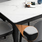 Sintered Stone Two-Color Dining Table Mid-Century 4 Legs Table for Dining Room Clearhalo ' dining_table' 'Dining Tables & Seating' 'Dining Tables' 'furn' 'furn_dining_table' 'Furniture' 'furniture_dining_table' 'Kitchen & Dining Furniture' 'kitchen&dining_furn' 'kitchen' 'kitchen_dining_table' 4092096