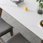 Mid-Century White Standard Dining Table Sintered Stone Rectangle Dining Table for Kitchen Clearhalo ' dining_table' 'Dining Tables & Seating' 'Dining Tables' 'furn' 'furn_dining_table' 'Furniture' 'furniture_dining_table' 'Kitchen & Dining Furniture' 'kitchen&dining_furn' 'kitchen' 'kitchen_dining_table' 4092108
