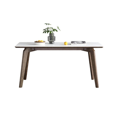 Mid-Century White Standard Dining Table Sintered Stone Rectangle Dining Table for Kitchen Without Chairs Clearhalo ' dining_table' 'Dining Tables & Seating' 'Dining Tables' 'furn' 'furn_dining_table' 'Furniture' 'furniture_dining_table' 'Kitchen & Dining Furniture' 'kitchen&dining_furn' 'kitchen' 'kitchen_dining_table' 4092109