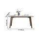 Mid-Century White Standard Dining Table Sintered Stone Rectangle Dining Table for Kitchen Clearhalo ' dining_table' 'Dining Tables & Seating' 'Dining Tables' 'furn' 'furn_dining_table' 'Furniture' 'furniture_dining_table' 'Kitchen & Dining Furniture' 'kitchen&dining_furn' 'kitchen' 'kitchen_dining_table' 4092117