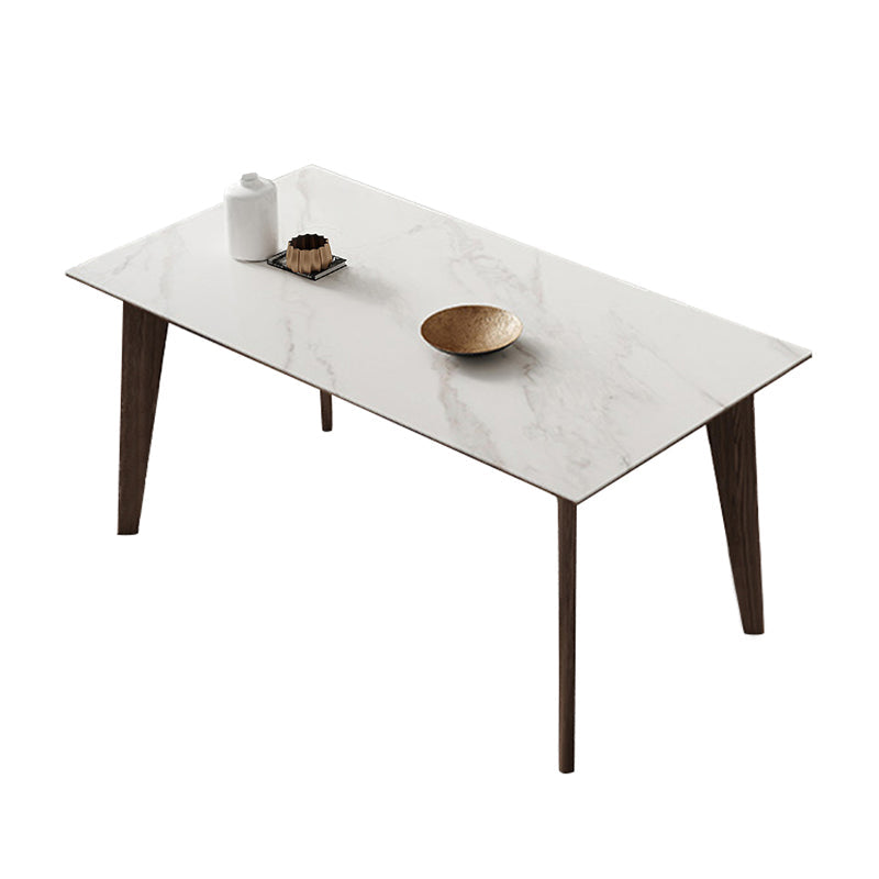 Mid-Century Rectangle Shape Table Sintered Stone Dining Table for Kitchen Brown Without Chairs Clearhalo ' dining_table' 'Dining Tables & Seating' 'Dining Tables' 'furn' 'furn_dining_table' 'Furniture' 'furniture_dining_table' 'Kitchen & Dining Furniture' 'kitchen&dining_furn' 'kitchen' 'kitchen_dining_table' 4092123