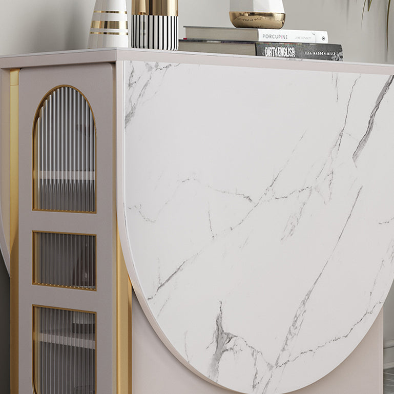 59-inch Oval Shape Casual Dining Table Two-Color Extendable Table with Sintered Stone Clearhalo ' dining_table' 'Dining Tables & Seating' 'Dining Tables' 'furn' 'furn_dining_table' 'Furniture' 'furniture_dining_table' 'Kitchen & Dining Furniture' 'kitchen&dining_furn' 'kitchen' 'kitchen_dining_table' 4092153