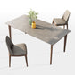 Mid-Century Sintered Stone Gray Table Rectangle Shape Standard Dining Table for Kitchen Clearhalo ' dining_table' 'Dining Tables & Seating' 'Dining Tables' 'furn' 'furn_dining_table' 'Furniture' 'furniture_dining_table' 'Kitchen & Dining Furniture' 'kitchen&dining_furn' 'kitchen' 'kitchen_dining_table' 4092168
