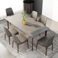 Mid-Century Sintered Stone Gray Table Rectangle Shape Standard Dining Table for Kitchen Clearhalo ' dining_table' 'Dining Tables & Seating' 'Dining Tables' 'furn' 'furn_dining_table' 'Furniture' 'furniture_dining_table' 'Kitchen & Dining Furniture' 'kitchen&dining_furn' 'kitchen' 'kitchen_dining_table' 4092170