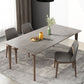 Mid-Century Sintered Stone Gray Table Rectangle Shape Standard Dining Table for Kitchen Clearhalo ' dining_table' 'Dining Tables & Seating' 'Dining Tables' 'furn' 'furn_dining_table' 'Furniture' 'furniture_dining_table' 'Kitchen & Dining Furniture' 'kitchen&dining_furn' 'kitchen' 'kitchen_dining_table' 4092171