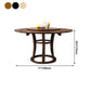 Round Pedestal Wood Color Table Simplicity Table with Turntable Clearhalo ' dining_table' 'Dining Tables & Seating' 'Dining Tables' 'furn' 'furn_dining_table' 'Furniture' 'furniture_dining_table' 'Kitchen & Dining Furniture' 'kitchen&dining_furn' 'kitchen' 'kitchen_dining_table' 4092194