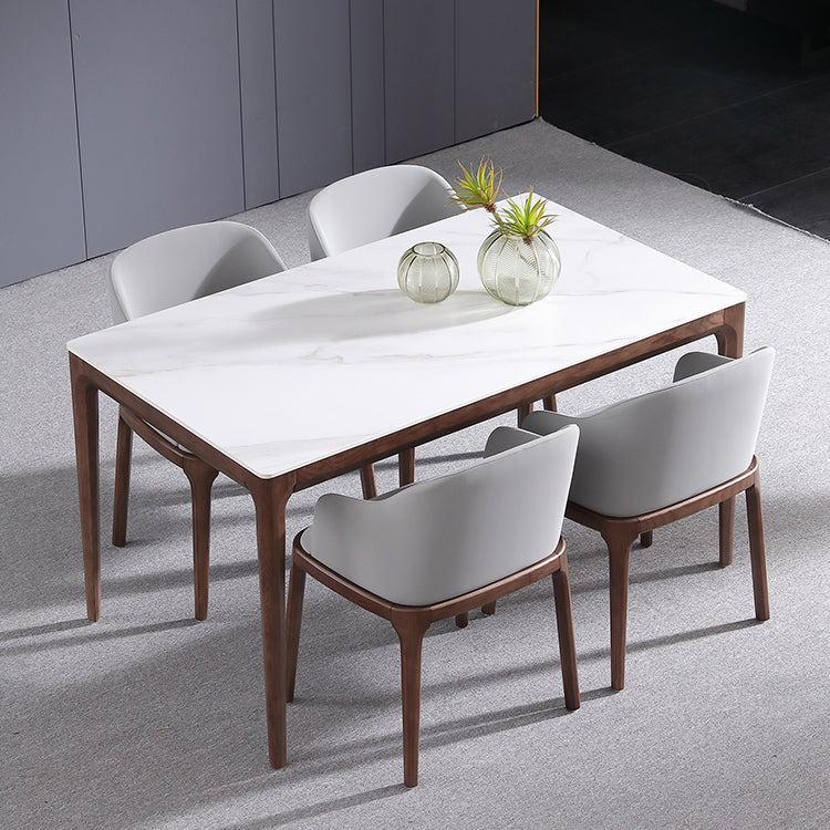 Midcentury Style Rectangle Dining Table Stone Dining Room Collection for Indoor Clearhalo ' dining_table' 'Dining Tables & Seating' 'Dining Tables' 'furn' 'furn_dining_table' 'Furniture' 'furniture_dining_table' 'Kitchen & Dining Furniture' 'kitchen&dining_furn' 'kitchen' 'kitchen_dining_table' 4092196