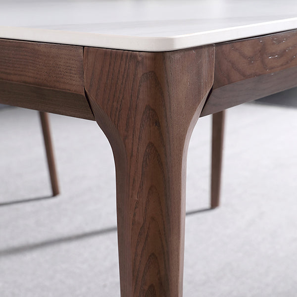 Midcentury Style Rectangle Dining Table Stone Dining Room Collection for Indoor Clearhalo ' dining_table' 'Dining Tables & Seating' 'Dining Tables' 'furn' 'furn_dining_table' 'Furniture' 'furniture_dining_table' 'Kitchen & Dining Furniture' 'kitchen&dining_furn' 'kitchen' 'kitchen_dining_table' 4092199