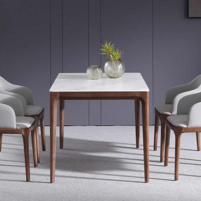 Midcentury Style Rectangle Dining Table Stone Dining Room Collection for Indoor Clearhalo ' dining_table' 'Dining Tables & Seating' 'Dining Tables' 'furn' 'furn_dining_table' 'Furniture' 'furniture_dining_table' 'Kitchen & Dining Furniture' 'kitchen&dining_furn' 'kitchen' 'kitchen_dining_table' 4092205