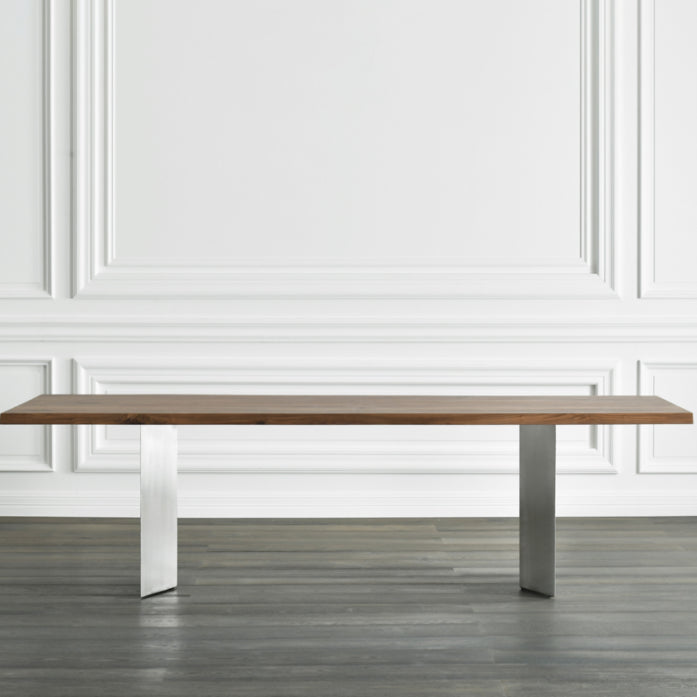 Rectangle Wood Color Dining Table Pine Solid Wood Table Luxury with Double Pedestal Clearhalo ' dining_table' 'Dining Tables & Seating' 'Dining Tables' 'furn' 'furn_dining_table' 'Furniture' 'furniture_dining_table' 'Kitchen & Dining Furniture' 'kitchen&dining_furn' 'kitchen' 'kitchen_dining_table' 4092209