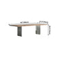 Rectangle Wood Color Dining Table Pine Solid Wood Table Luxury with Double Pedestal Clearhalo ' dining_table' 'Dining Tables & Seating' 'Dining Tables' 'furn' 'furn_dining_table' 'Furniture' 'furniture_dining_table' 'Kitchen & Dining Furniture' 'kitchen&dining_furn' 'kitchen' 'kitchen_dining_table' 4092220