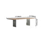 Rectangle Wood Color Dining Table Pine Solid Wood Table Luxury with Double Pedestal Clearhalo ' dining_table' 'Dining Tables & Seating' 'Dining Tables' 'furn' 'furn_dining_table' 'Furniture' 'furniture_dining_table' 'Kitchen & Dining Furniture' 'kitchen&dining_furn' 'kitchen' 'kitchen_dining_table' 4092221
