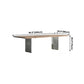Rectangle Wood Color Dining Table Pine Solid Wood Table Luxury with Double Pedestal Clearhalo ' dining_table' 'Dining Tables & Seating' 'Dining Tables' 'furn' 'furn_dining_table' 'Furniture' 'furniture_dining_table' 'Kitchen & Dining Furniture' 'kitchen&dining_furn' 'kitchen' 'kitchen_dining_table' 4092224