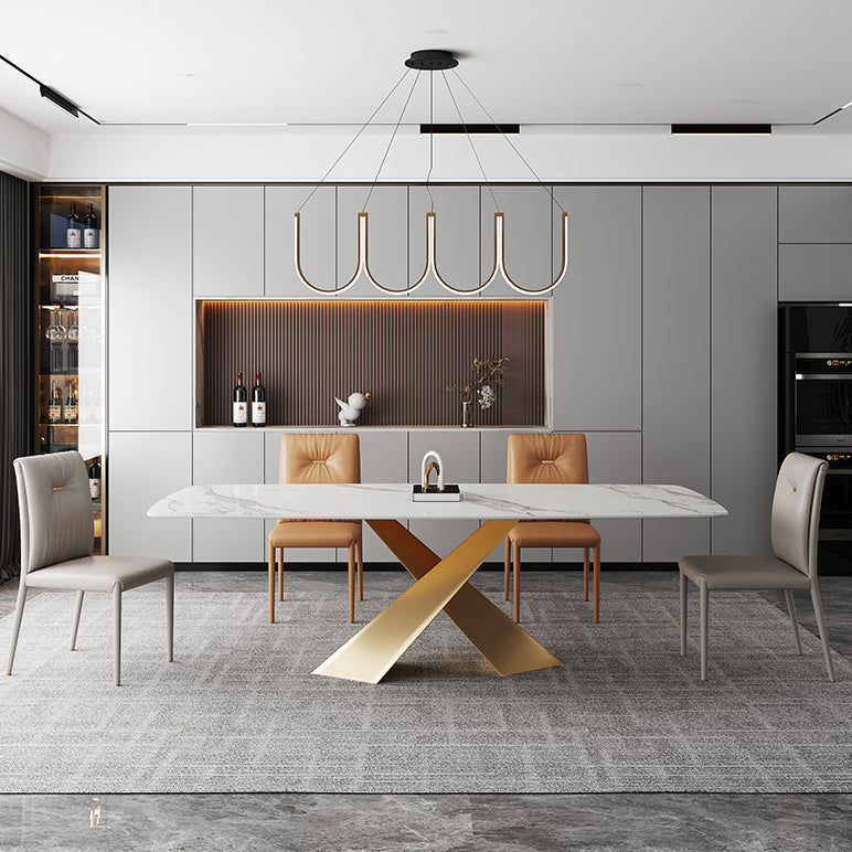 Traditional Luxury Style Table Rectangle Dining Table for Home Clearhalo ' dining_table' 'Dining Tables & Seating' 'Dining Tables' 'furn' 'furn_dining_table' 'Furniture' 'furniture_dining_table' 'Kitchen & Dining Furniture' 'kitchen&dining_furn' 'kitchen' 'kitchen_dining_table' 4092237