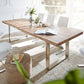 Solid Wood Brown Tone Table Luxury Sled Base Table for Dining Room Clearhalo ' dining_table' 'Dining Tables & Seating' 'Dining Tables' 'furn' 'furn_dining_table' 'Furniture' 'furniture_dining_table' 'Kitchen & Dining Furniture' 'kitchen&dining_furn' 'kitchen' 'kitchen_dining_table' 4092245