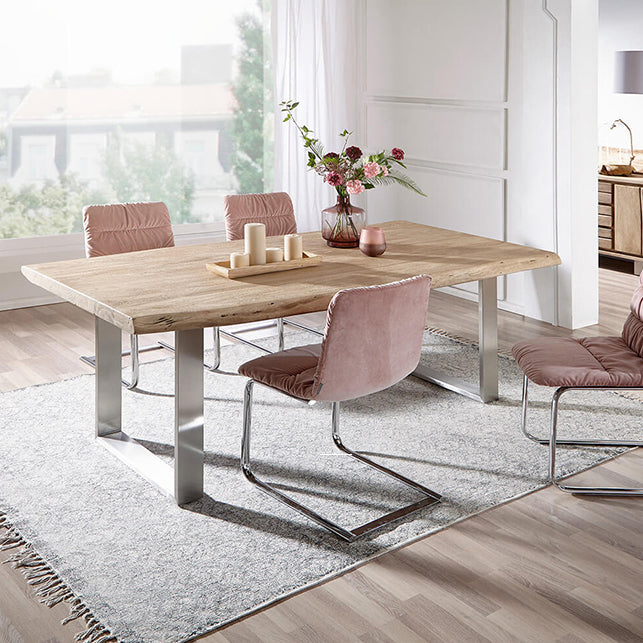 Solid Wood Brown Tone Table Luxury Sled Base Table for Dining Room Clearhalo ' dining_table' 'Dining Tables & Seating' 'Dining Tables' 'furn' 'furn_dining_table' 'Furniture' 'furniture_dining_table' 'Kitchen & Dining Furniture' 'kitchen&dining_furn' 'kitchen' 'kitchen_dining_table' 4092253