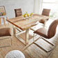 Solid Wood Brown Tone Table Luxury Sled Base Table for Dining Room Clearhalo ' dining_table' 'Dining Tables & Seating' 'Dining Tables' 'furn' 'furn_dining_table' 'Furniture' 'furniture_dining_table' 'Kitchen & Dining Furniture' 'kitchen&dining_furn' 'kitchen' 'kitchen_dining_table' 4092255