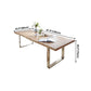 Solid Wood Brown Tone Table Luxury Sled Base Table for Dining Room Clearhalo ' dining_table' 'Dining Tables & Seating' 'Dining Tables' 'furn' 'furn_dining_table' 'Furniture' 'furniture_dining_table' 'Kitchen & Dining Furniture' 'kitchen&dining_furn' 'kitchen' 'kitchen_dining_table' 4092257