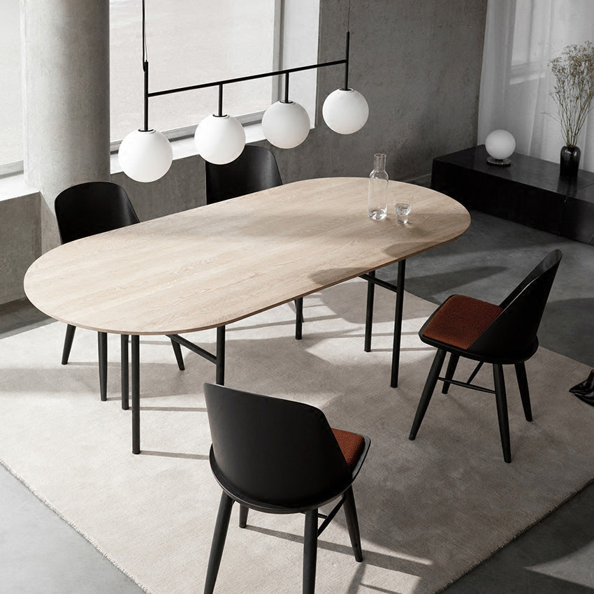 Oval Shape Minimalist Dining Table Wood Color Fixed Table with Solid Wood Natural Without Chairs Clearhalo ' dining_table' 'Dining Tables & Seating' 'Dining Tables' 'furn' 'furn_dining_table' 'Furniture' 'furniture_dining_table' 'Kitchen & Dining Furniture' 'kitchen&dining_furn' 'kitchen' 'kitchen_dining_table' 4092262