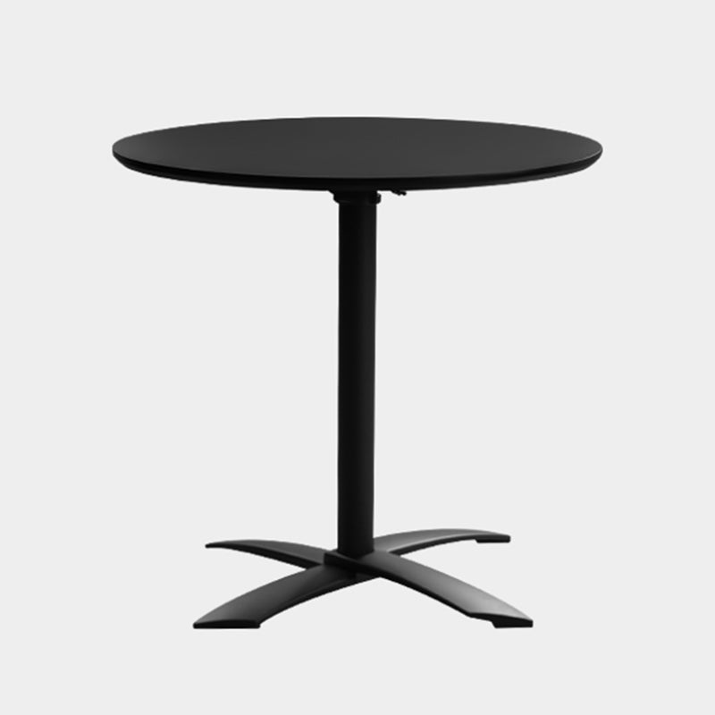 Metal Contemporary Round Dining Table Wood Top Dining Table with Pedestal Base Black Clearhalo ' dining_table' 'Dining Tables & Seating' 'Dining Tables' 'Furniture' 'furniture_dining_table' 'Kitchen & Dining Furniture' 'kitchen&dining_furn' 'kitchen' 'kitchen_dining_table' 4092308