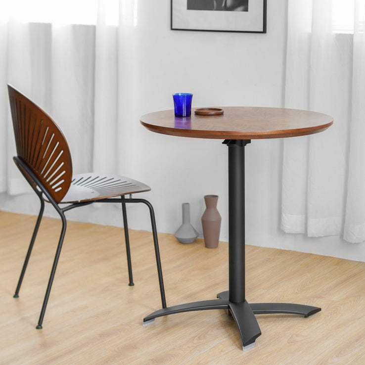 Metal Contemporary Round Dining Table Wood Top Dining Table with Pedestal Base Clearhalo ' dining_table' 'Dining Tables & Seating' 'Dining Tables' 'Furniture' 'furniture_dining_table' 'Kitchen & Dining Furniture' 'kitchen&dining_furn' 'kitchen' 'kitchen_dining_table' 4092309