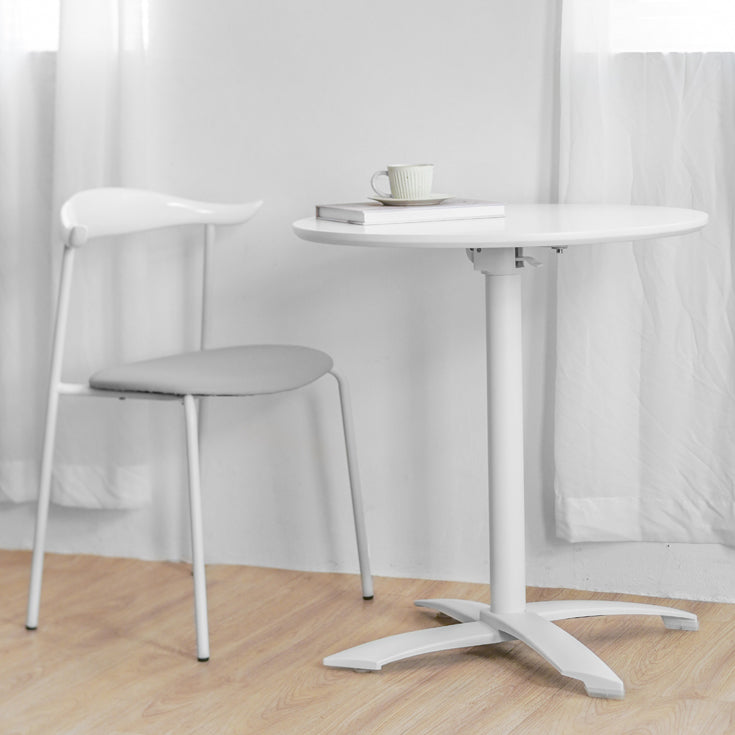 Metal Contemporary Round Dining Table Wood Top Dining Table with Pedestal Base Clearhalo ' dining_table' 'Dining Tables & Seating' 'Dining Tables' 'Furniture' 'furniture_dining_table' 'Kitchen & Dining Furniture' 'kitchen&dining_furn' 'kitchen' 'kitchen_dining_table' 4092319