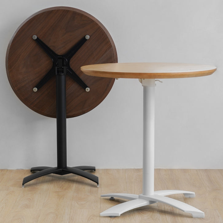 Metal Contemporary Round Dining Table Wood Top Dining Table with Pedestal Base Clearhalo ' dining_table' 'Dining Tables & Seating' 'Dining Tables' 'Furniture' 'furniture_dining_table' 'Kitchen & Dining Furniture' 'kitchen&dining_furn' 'kitchen' 'kitchen_dining_table' 4092321