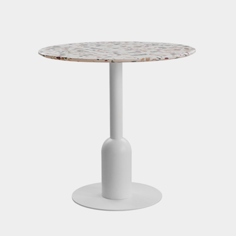 Metal Contemporary Dining Table Concrete Top Table for Dining Room Round Yellow White Clearhalo ' dining_table' 'Dining Tables & Seating' 'Dining Tables' 'furn' 'furn_dining_table' 'Furniture' 'furniture_dining_table' 'Kitchen & Dining Furniture' 'kitchen&dining_furn' 'kitchen' 'kitchen_dining_table' 4092337