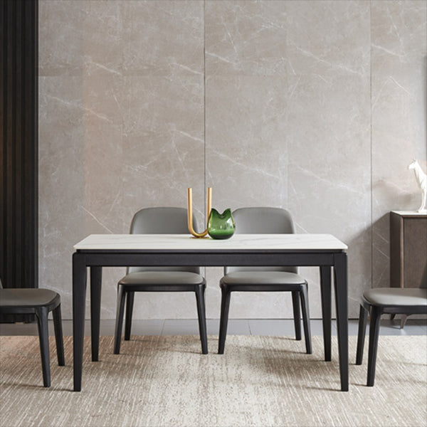 Sintered Stone Top Rectangle Table for Restaurant Kitchen Table with 4 Legs Clearhalo ' dining_table' 'Dining Tables & Seating' 'Dining Tables' 'furn' 'furn_dining_table' 'Furniture' 'furniture_dining_table' 'Kitchen & Dining Furniture' 'kitchen&dining_furn' 'kitchen' 'kitchen_dining_table' 4092372