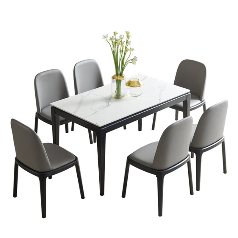 Sintered Stone Top Rectangle Table for Restaurant Kitchen Table with 4 Legs Clearhalo ' dining_table' 'Dining Tables & Seating' 'Dining Tables' 'furn' 'furn_dining_table' 'Furniture' 'furniture_dining_table' 'Kitchen & Dining Furniture' 'kitchen&dining_furn' 'kitchen' 'kitchen_dining_table' 4092374