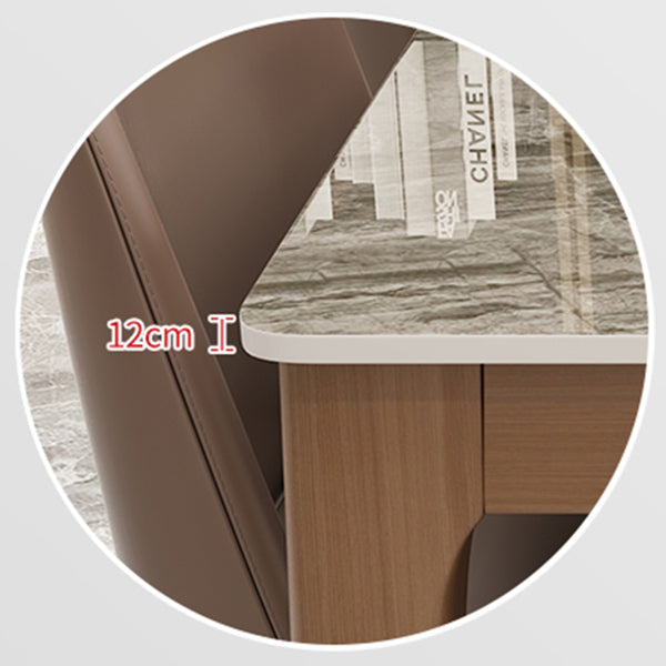 Sintered Stone Top Rectangle Table for Restaurant Dining Table with Wooden 4 Legs Clearhalo ' dining_table' 'Dining Tables & Seating' 'Dining Tables' 'furn' 'furn_dining_table' 'Furniture' 'furniture_dining_table' 'Kitchen & Dining Furniture' 'kitchen&dining_furn' 'kitchen' 'kitchen_dining_table' 4092387