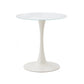 Metal Contemporary Round Dining Table Tulip Base Table for Dining Room and Kitchen Glass White Clearhalo ' dining_table' 'Dining Tables & Seating' 'Dining Tables' 'furn' 'furn_dining_table' 'Furniture' 'furniture_dining_table' 'Kitchen & Dining Furniture' 'kitchen&dining_furn' 'kitchen' 'kitchen_dining_table' 4092395
