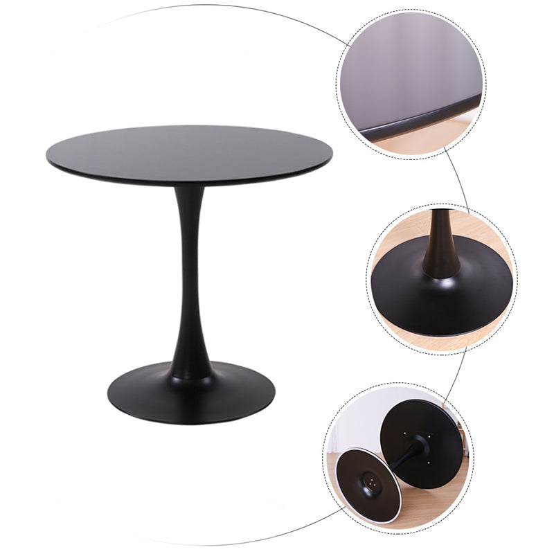 Metal Contemporary Round Dining Table Tulip Base Table for Dining Room and Kitchen Clearhalo ' dining_table' 'Dining Tables & Seating' 'Dining Tables' 'furn' 'furn_dining_table' 'Furniture' 'furniture_dining_table' 'Kitchen & Dining Furniture' 'kitchen&dining_furn' 'kitchen' 'kitchen_dining_table' 4092399