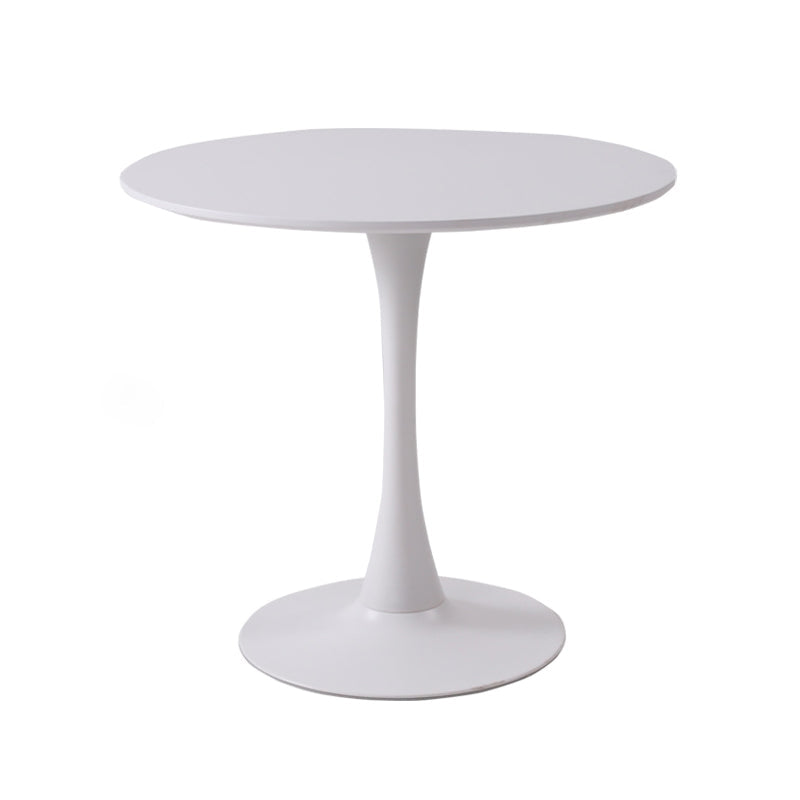 Metal Contemporary Round Dining Table Tulip Base Table for Dining Room and Kitchen Manufactured Wood White Clearhalo ' dining_table' 'Dining Tables & Seating' 'Dining Tables' 'furn' 'furn_dining_table' 'Furniture' 'furniture_dining_table' 'Kitchen & Dining Furniture' 'kitchen&dining_furn' 'kitchen' 'kitchen_dining_table' 4092400
