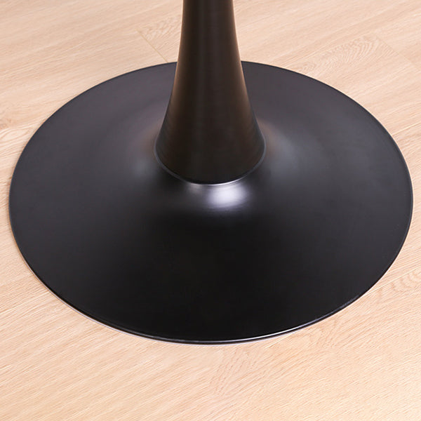 Metal Contemporary Round Dining Table Tulip Base Table for Dining Room and Kitchen Clearhalo ' dining_table' 'Dining Tables & Seating' 'Dining Tables' 'furn' 'furn_dining_table' 'Furniture' 'furniture_dining_table' 'Kitchen & Dining Furniture' 'kitchen&dining_furn' 'kitchen' 'kitchen_dining_table' 4092402