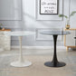 Metal Contemporary Round Dining Table Tulip Base Table for Dining Room and Kitchen Clearhalo ' dining_table' 'Dining Tables & Seating' 'Dining Tables' 'furn' 'furn_dining_table' 'Furniture' 'furniture_dining_table' 'Kitchen & Dining Furniture' 'kitchen&dining_furn' 'kitchen' 'kitchen_dining_table' 4092410