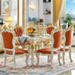 Luxury Style Scratch Resistant Table 4 Legs Base Rectangle Marble Table for Home Clearhalo ' dining_table' 'Dining Tables & Seating' 'Dining Tables' 'furn' 'furn_dining_table' 'Furniture' 'furniture_dining_table' 'Kitchen & Dining Furniture' 'kitchen&dining_furn' 'kitchen' 'kitchen_dining_table' 4092428