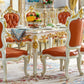 Luxury Style Scratch Resistant Table 4 Legs Base Rectangle Marble Table for Home Clearhalo ' dining_table' 'Dining Tables & Seating' 'Dining Tables' 'furn' 'furn_dining_table' 'Furniture' 'furniture_dining_table' 'Kitchen & Dining Furniture' 'kitchen&dining_furn' 'kitchen' 'kitchen_dining_table' 4092430