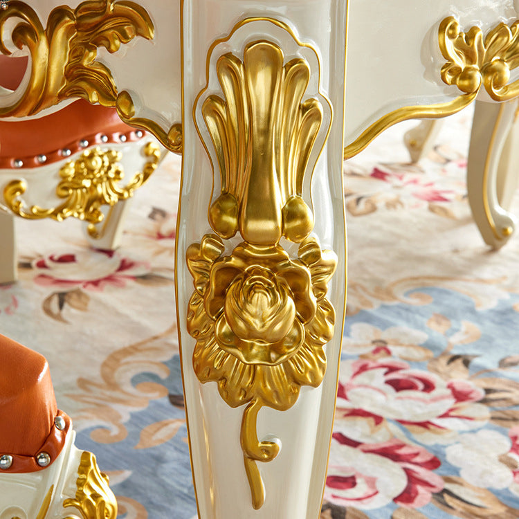 Luxury Style Scratch Resistant Table 4 Legs Base Rectangle Marble Table for Home Clearhalo ' dining_table' 'Dining Tables & Seating' 'Dining Tables' 'furn' 'furn_dining_table' 'Furniture' 'furniture_dining_table' 'Kitchen & Dining Furniture' 'kitchen&dining_furn' 'kitchen' 'kitchen_dining_table' 4092436
