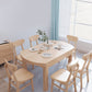 Contemporary Extendable Solid Wood Dining Table Kitchen Standard Dining Table with 4 Legs Base Clearhalo ' dining_table' 'Dining Tables & Seating' 'Dining Tables' 'furn' 'furn_dining_table' 'Furniture' 'furniture_dining_table' 'Kitchen & Dining Furniture' 'kitchen&dining_furn' 'kitchen' 'kitchen_dining_table' 4092451