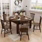 Contemporary Extendable Solid Wood Dining Table Kitchen Standard Dining Table with 4 Legs Base Walnut Without Chairs Clearhalo ' dining_table' 'Dining Tables & Seating' 'Dining Tables' 'furn' 'furn_dining_table' 'Furniture' 'furniture_dining_table' 'Kitchen & Dining Furniture' 'kitchen&dining_furn' 'kitchen' 'kitchen_dining_table' 4092452
