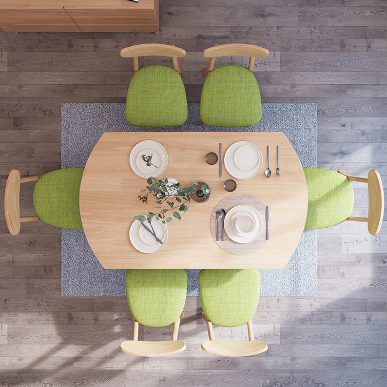 Contemporary Extendable Solid Wood Dining Table Kitchen Standard Dining Table with 4 Legs Base Clearhalo ' dining_table' 'Dining Tables & Seating' 'Dining Tables' 'furn' 'furn_dining_table' 'Furniture' 'furniture_dining_table' 'Kitchen & Dining Furniture' 'kitchen&dining_furn' 'kitchen' 'kitchen_dining_table' 4092454